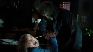 Laurie and Michael Myers in Halloween Ends