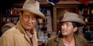 John Wayne on the left