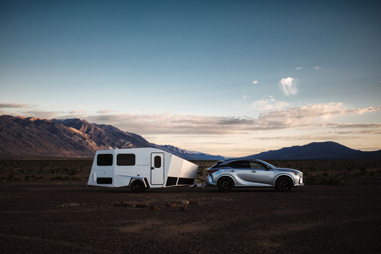 The new Polydrops P21 trailer, towed by a Lexus RX