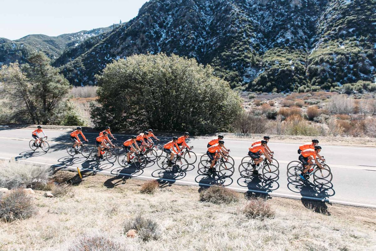 The Rally Cycling men's team trains in Southern California.