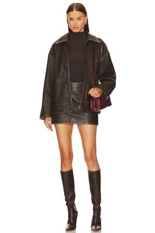 Averill Leather Mini Skirt