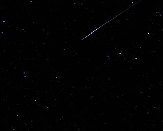 Skywatcher and photographer Marian Murdoch snapped this photo of a Lyrid meteor from Ridgecrest, Calif., during the 2012 Lyrid meteor shower peak on April 22, 2012.