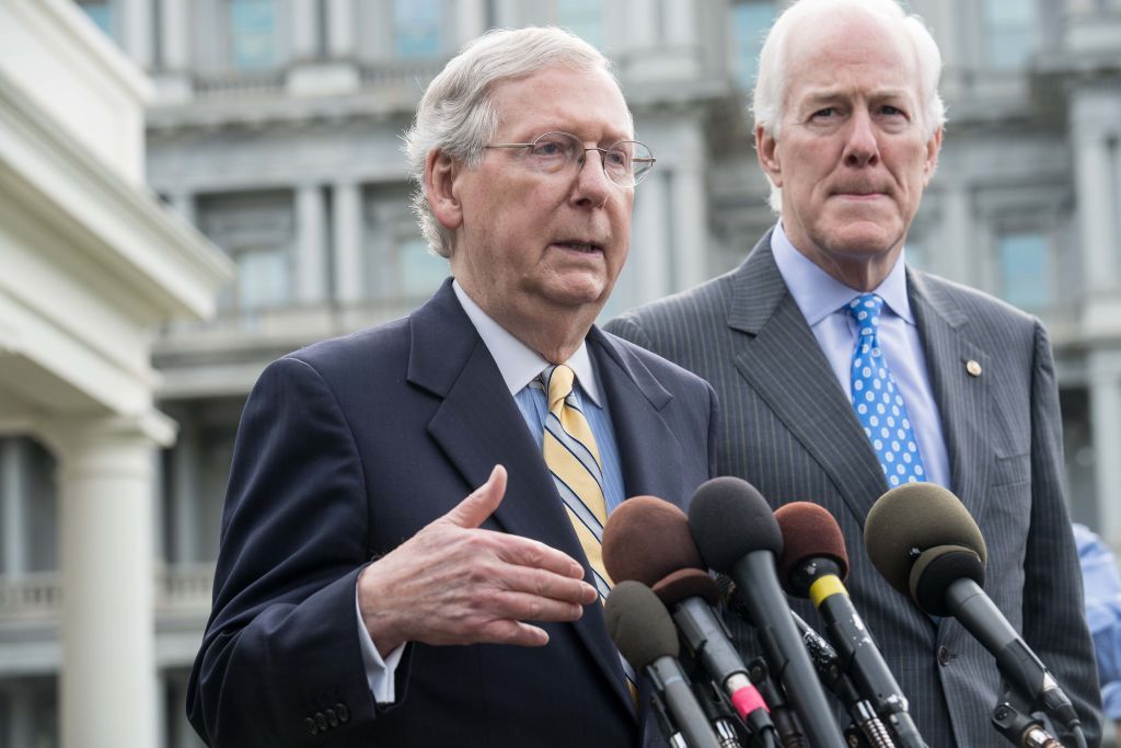 Mitch McConnell and Majority Whip John Cornyn.