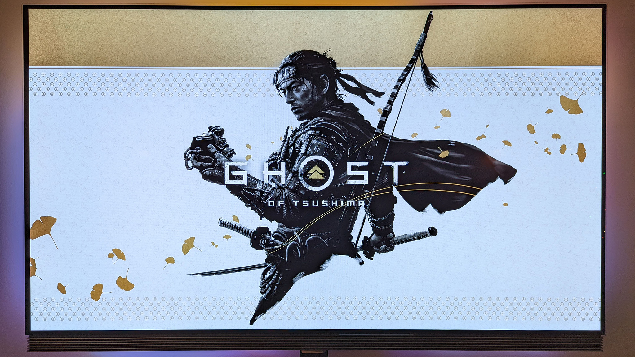 Ghost of Tsushima rodando em um PS5