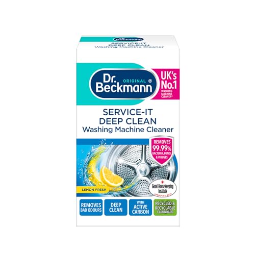 Dr. Beckmann Service-It Deep Clean Washing Machine Cleaner | Removes 99,99 % of Bacteria and Fungi and Viruses | Eliminates Bad Odours | 250 G