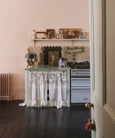 Pearl Lowe and Danny Goffey's deVOL kitchen - shelving and counter