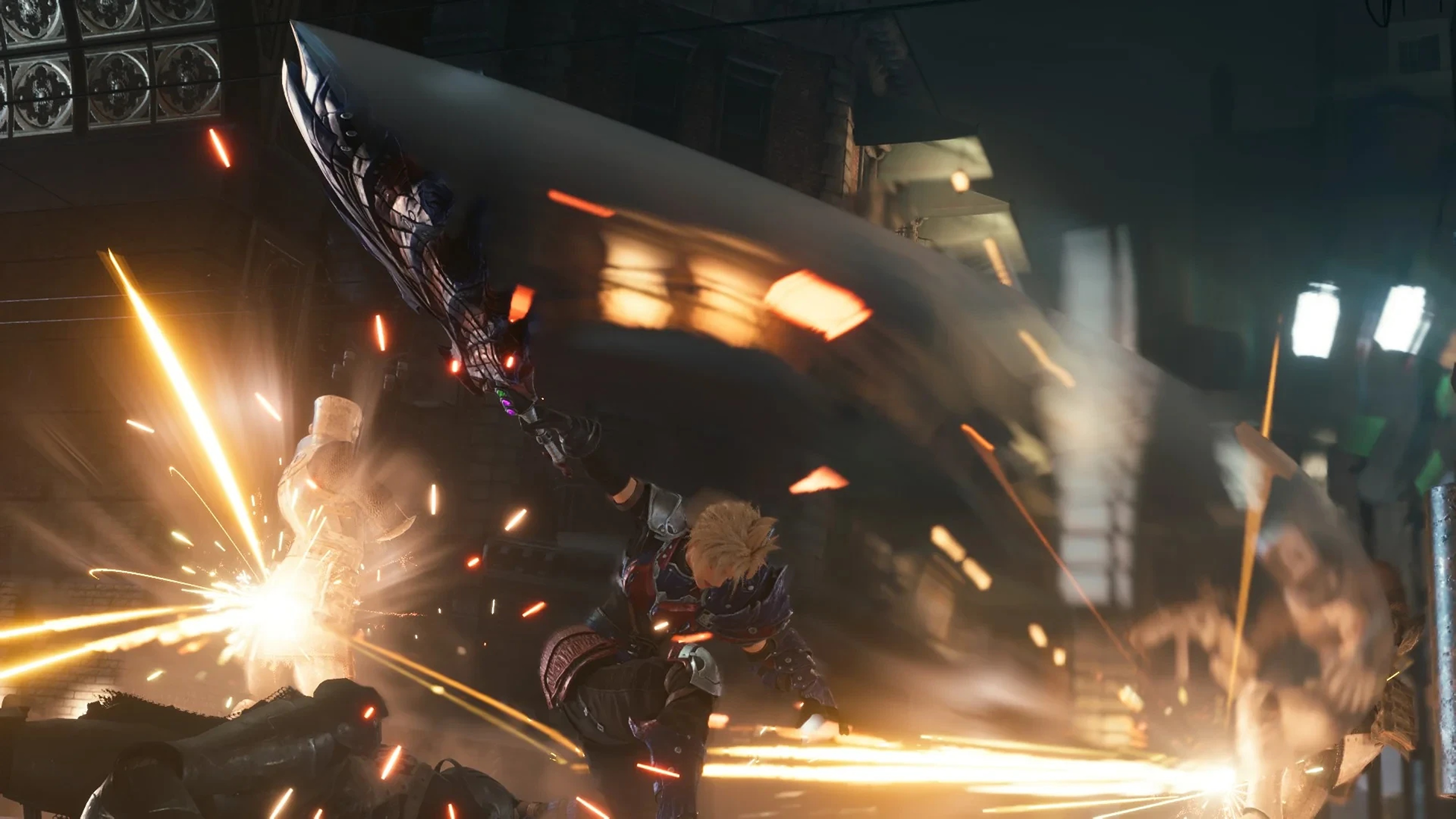 In-game screenshot of Cloud using Glavenus gear in a modded version of Final Fantasy VII Remake