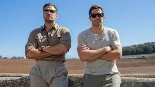 (L-R) Henry Cavill as Sid and Jake Gyllenhaal as Bronco Beauregard in "In the Grey"