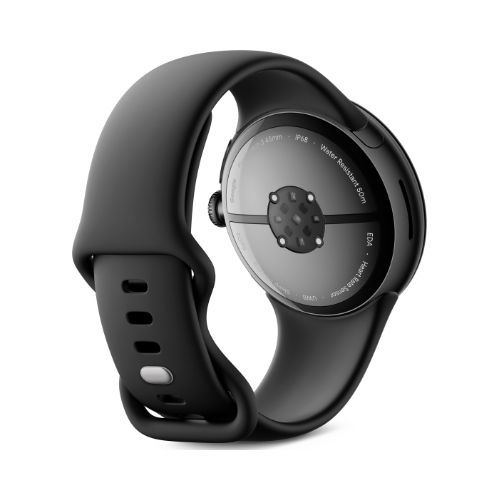 Google Pixel Watch 3 45mm Official Render - Active Band - Obsidian - back