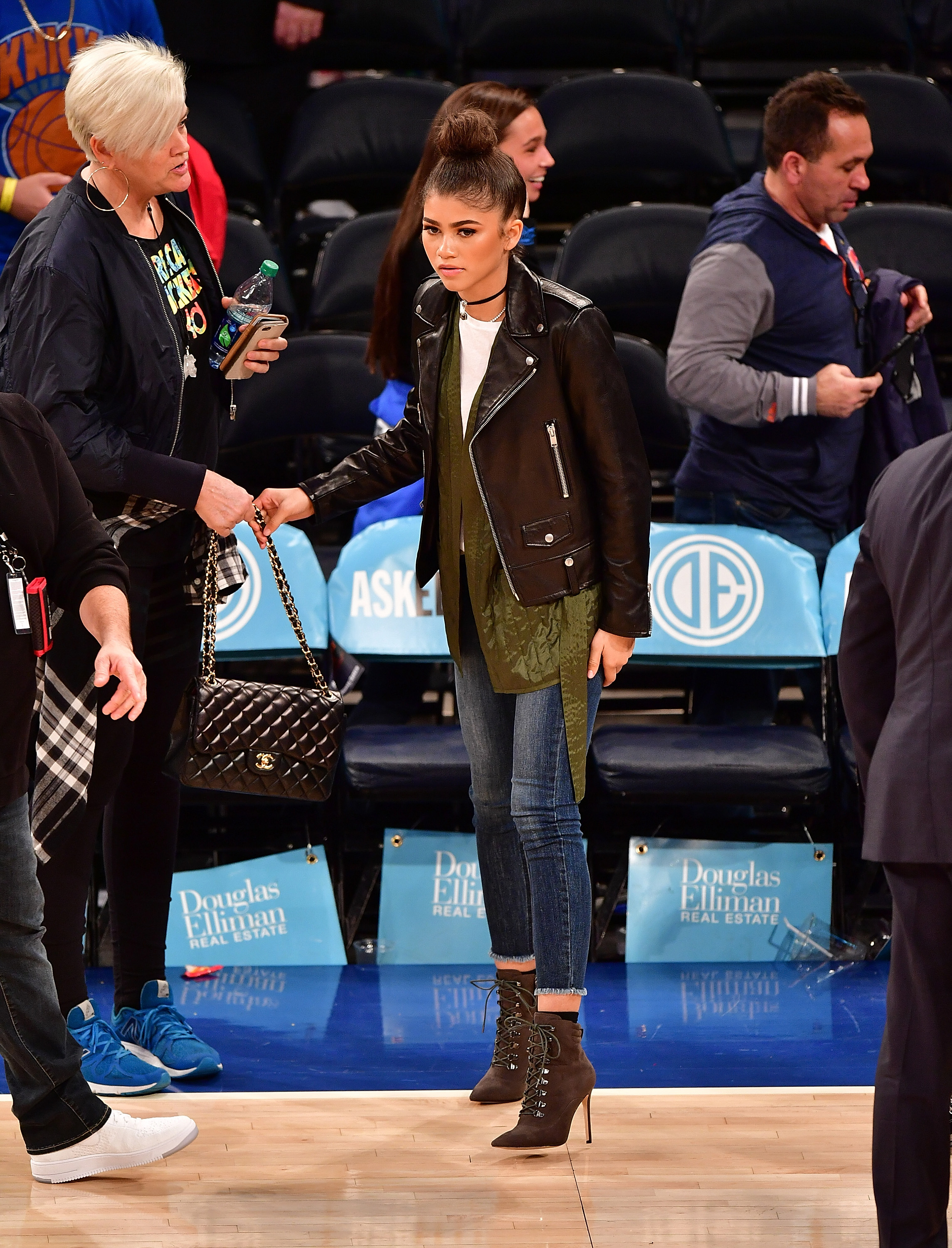 Zendaya's courtside style at a New York Knicks game in Nov. 2016
