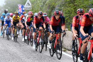 Geraint Thomas among his Ineos Grenadiers teammates during stage 4 of the Giro d'Italia