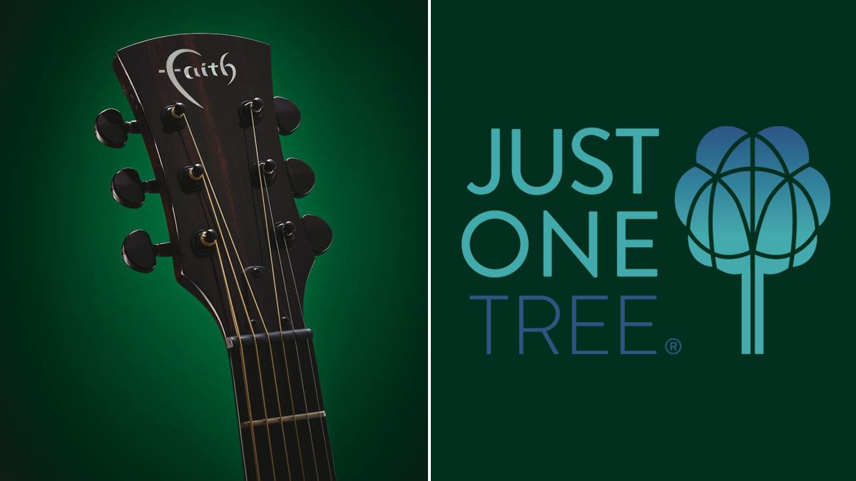 Faith Guitars and Just One Tree logos