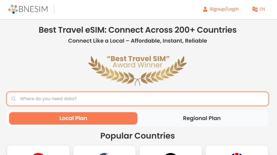 BNE ESIM website screenshot (October 2025).