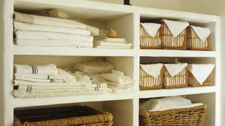 Laundry items sorted by type - an important technique for decluttering your home