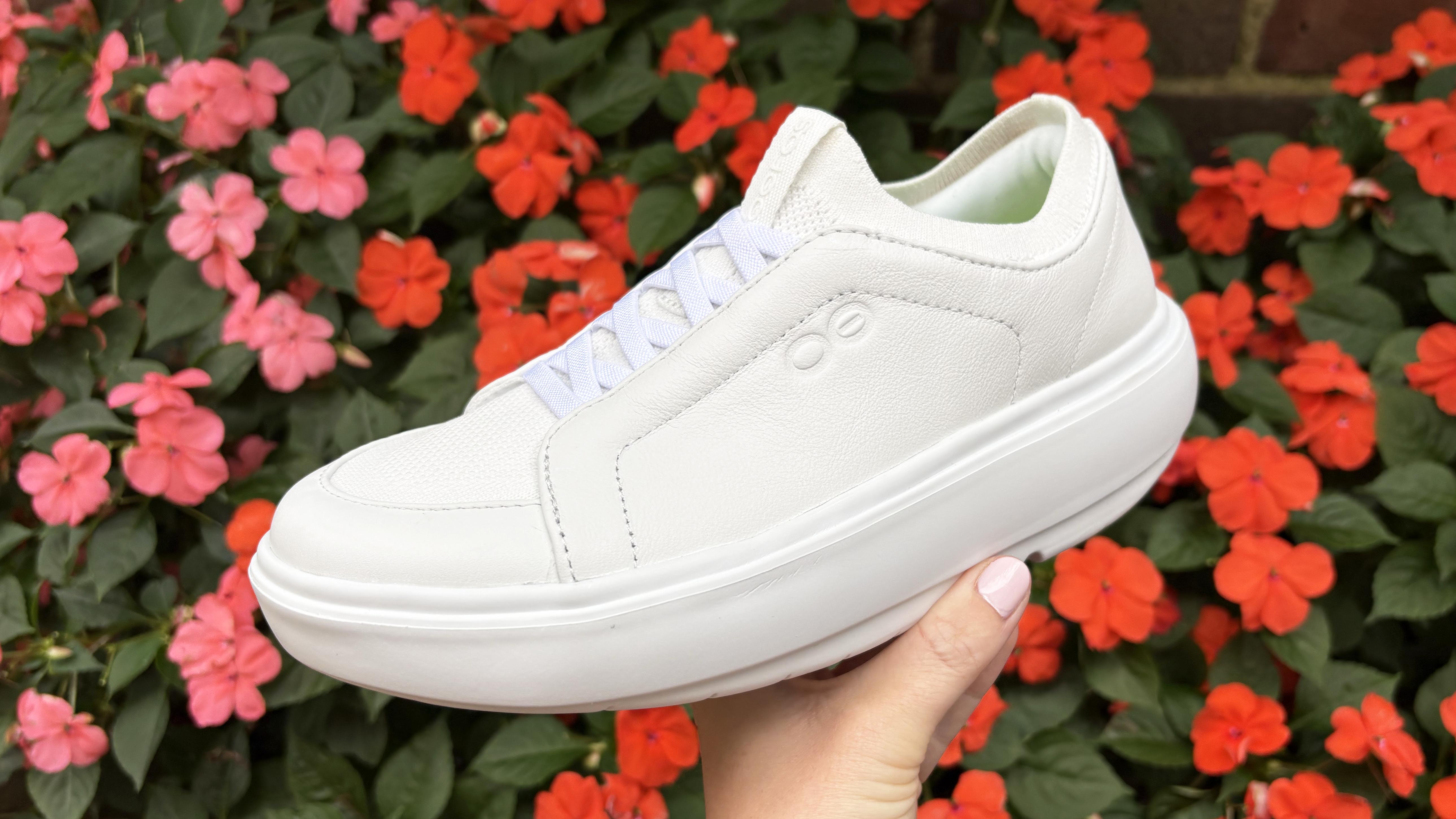 photo of the Oofos OOmg+ Club recovery shoes