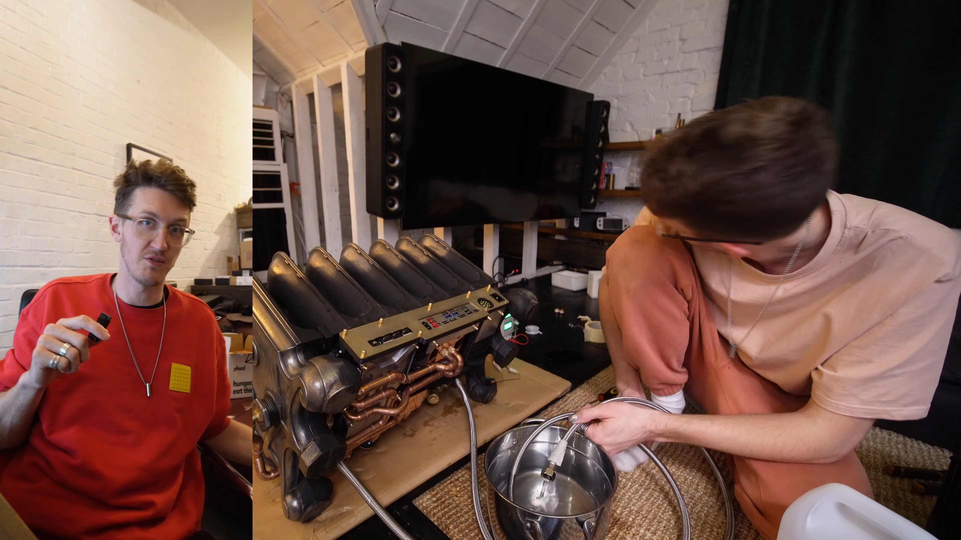 A radiator PC under construction by Billet Labs