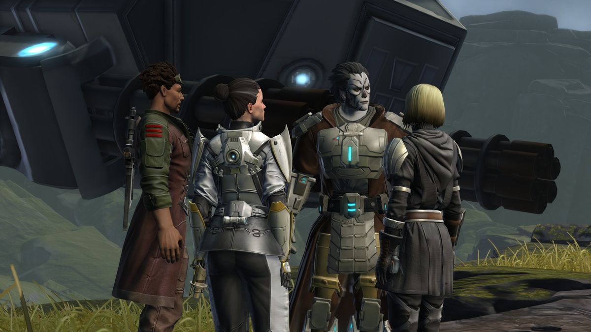 Companions gather around a Jedi Knight 