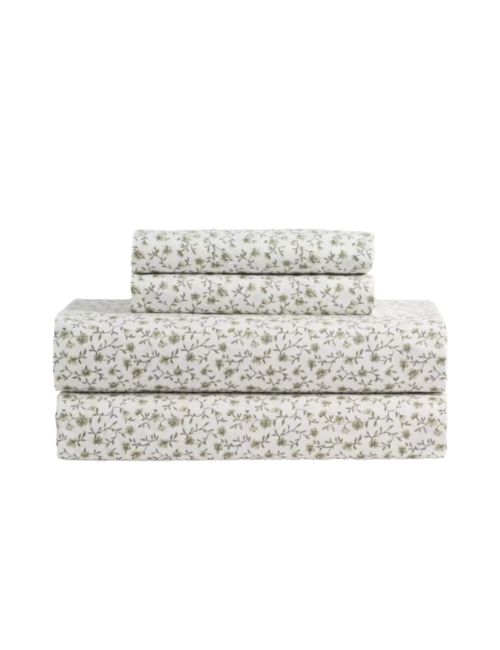 Green Florette Organic Crisp Percale Sheet Set