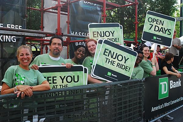 The TD Bank employees came out to support the race.
