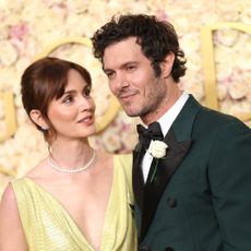 Leighton Meester and Adam Brody attend the 2025 Golden Globes