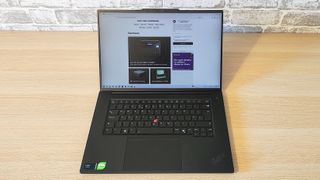 The Lenovo ThinkPad P1 Gen 7 on a desk