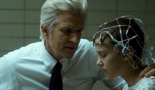 dr. brenner with eleven in lab stranger things