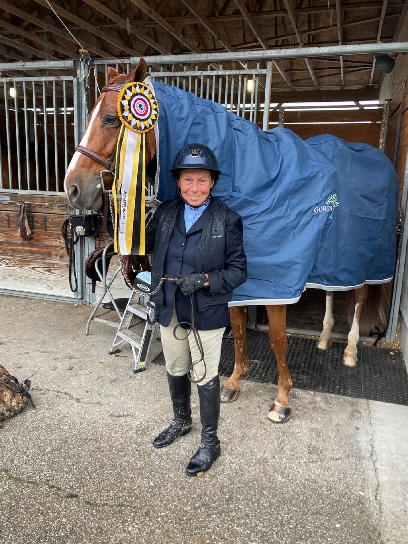 Johnatha Gorin and her champion hunter Touchdown