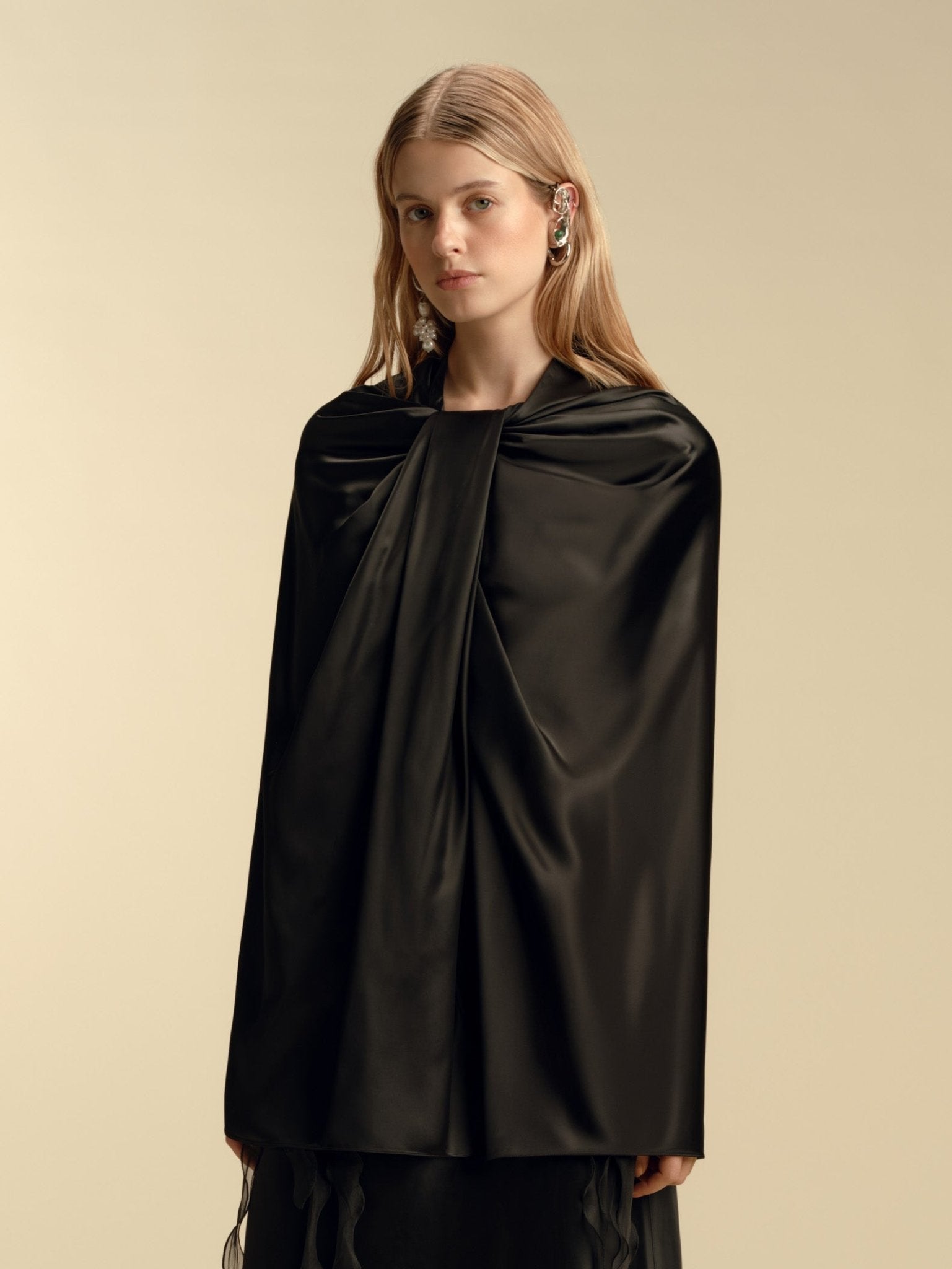 Satin Twist Capelet
