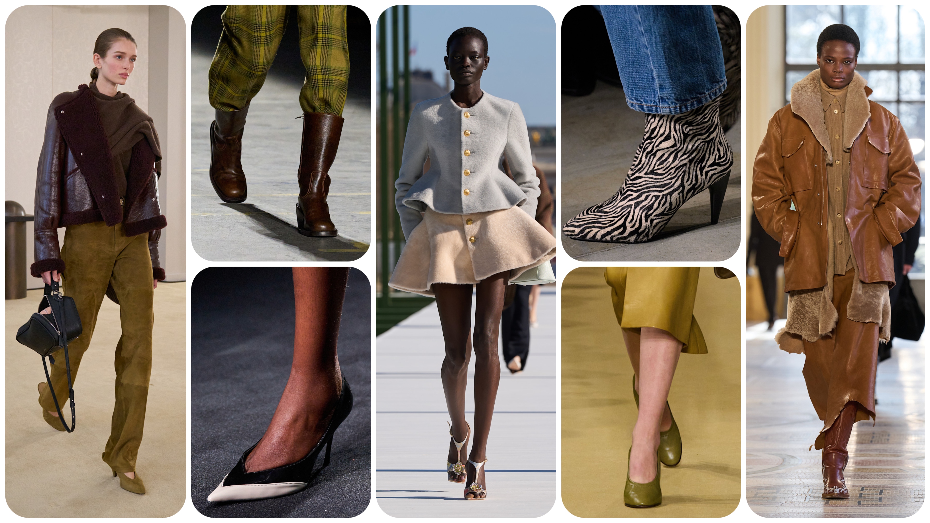collage of fall 2026 shoe trends 