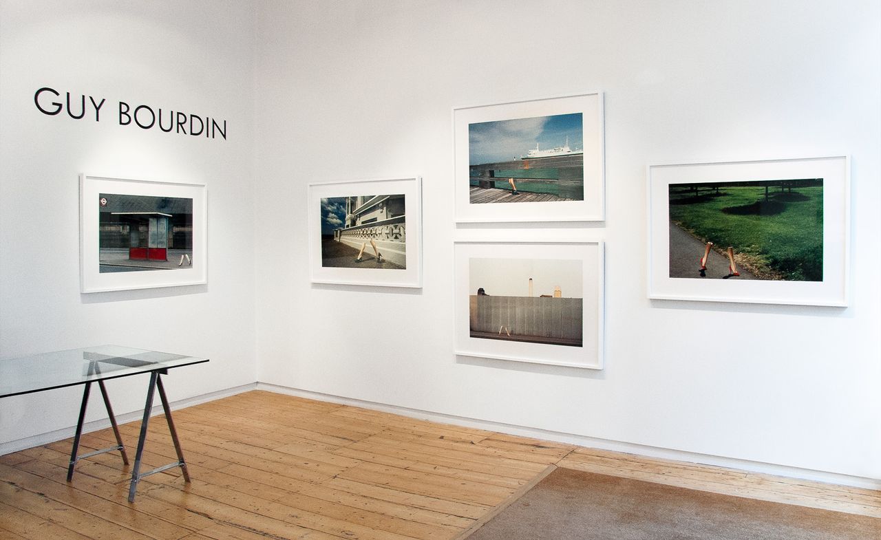 Installation view of &#039;Walking Legs&#039; by Guy Bourdin