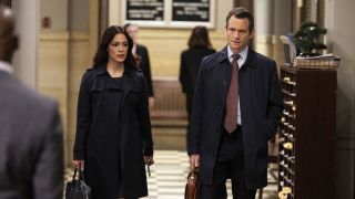 Maroun and Price walking in Law & Order Season 22