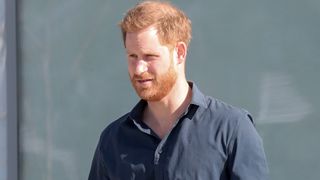 Prince Harry, Duke of Sussex leaves after officially opening The Silverstone Experience