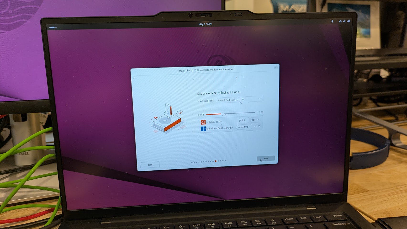 allot space to Ubuntu
