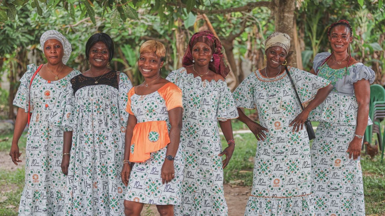 Women in cocoa farming communities across Côte d’Ivoire take part in the AWA by Magnum programme