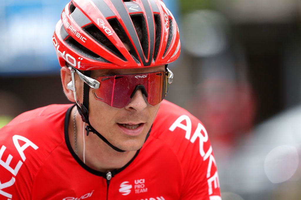 LES GETS FRANCE JUNE 06 Warren Barguil of France and Team Arka Samsic at arrival during the 73rd Critrium du Dauphin 2021 Stage 8 a 147km stage from La LchreLesBains to Les Gets 1160m UCIworldtour Dauphin dauphine on June 06 2021 in Les Gets France Photo by Bas CzerwinskiGetty Images