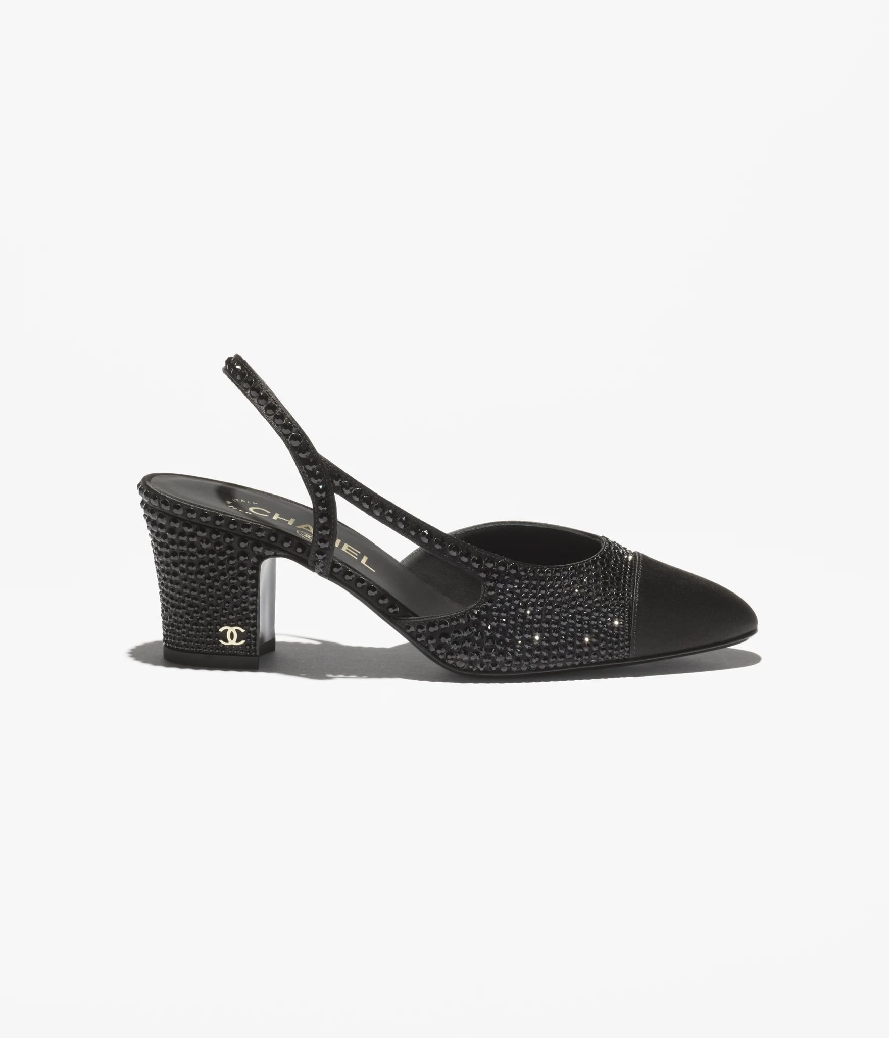 Chanel, Strass Satin Slingbacks
