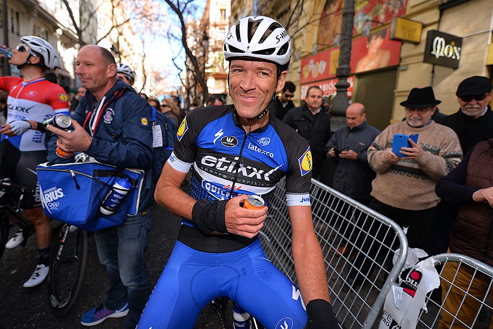 Stijn Vandenbergh after crossing the line
