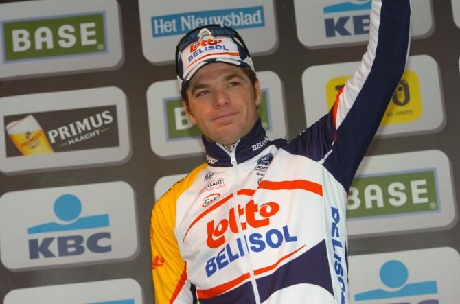 Jurgen Roelandts (Lotto Belisol) on the podium