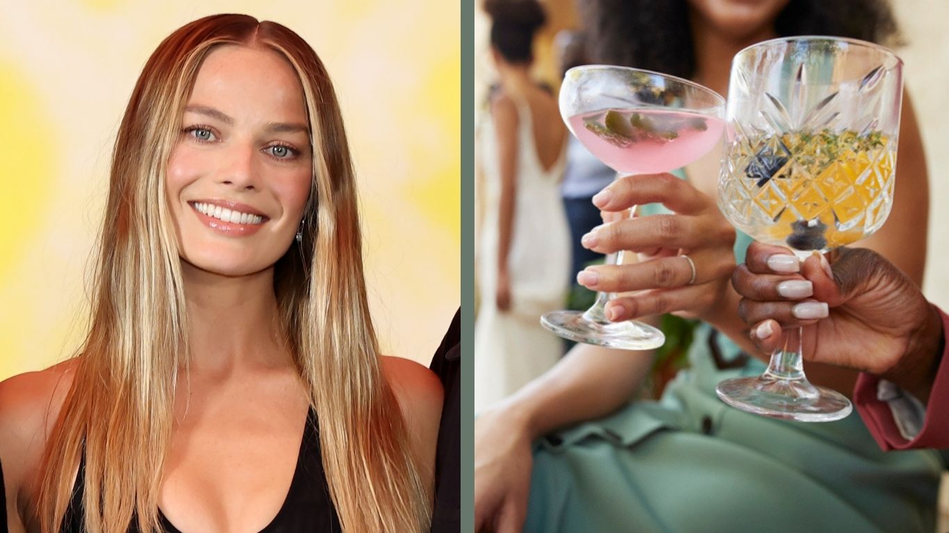 Margot Robbie and cocktails