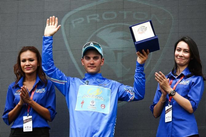 Andrea Guardini (Astana) took the blue points jersey