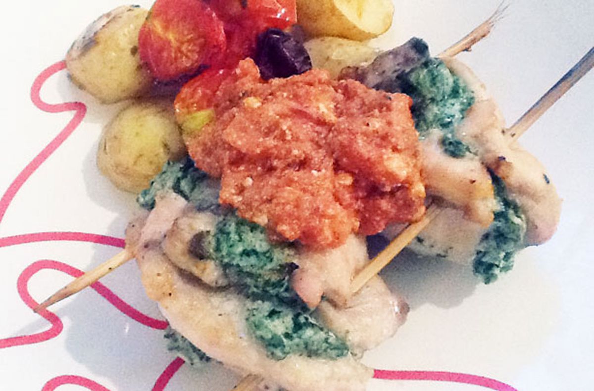 Spinach and ricotta stuffed chicken thighs Dinner Recipes GoodtoKnow