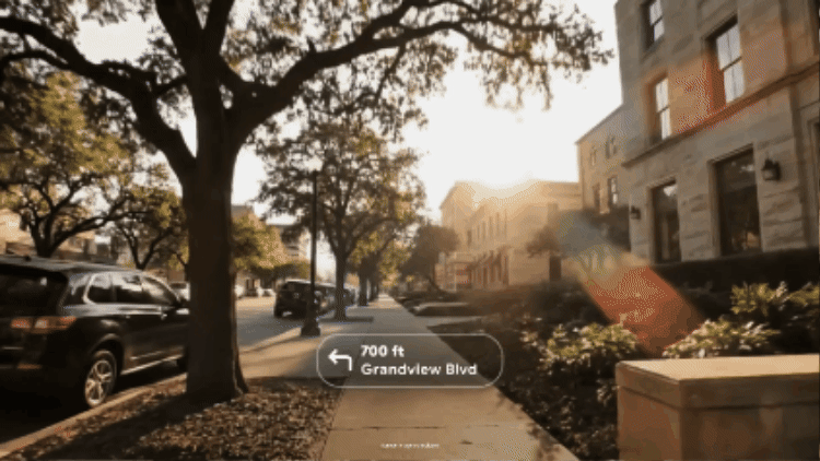 Android XR glasses maps app