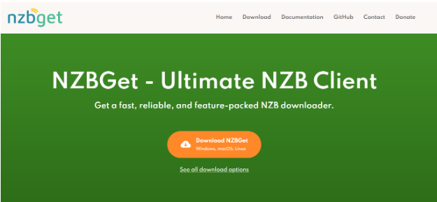 NZBGet homepage