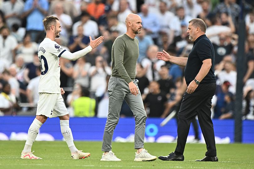 James Maddison and Ange Postecoglou