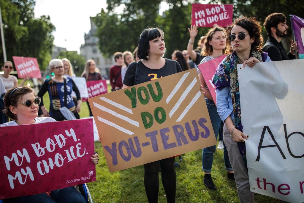 Pro-choice demonstrators in Ireland.