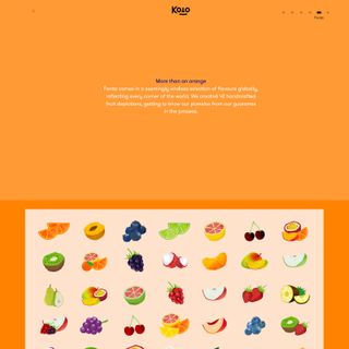Selection of digitally illustrated fruit icons