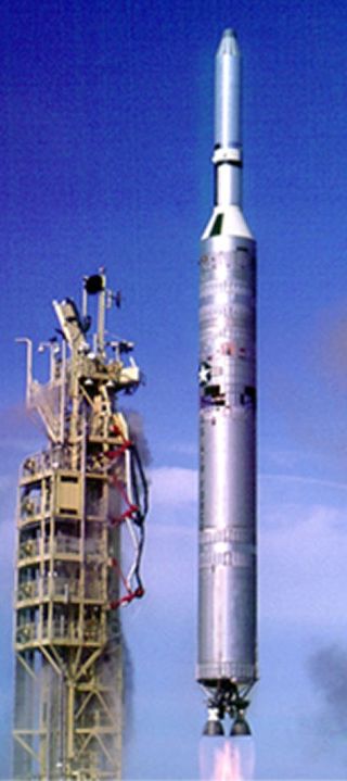 This image from a National Reconnaissance Office document shows the launch of a GAMBIT 3 spy satellite from Vandenberg Air Force Base, Calif., on Dec. 14, 1966 atop a Titan 3B rocket.
