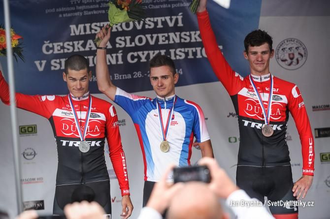The Slovak U23 podium: Filip Taragel, Lubos Malovec and Erik Baska