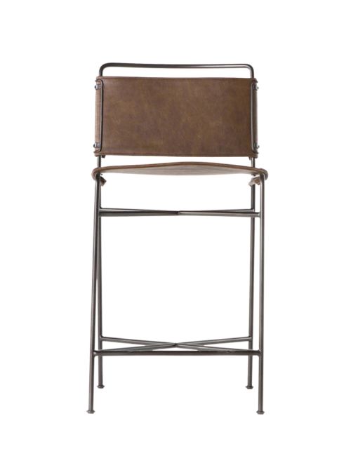 Moore Distressed Brown Stool