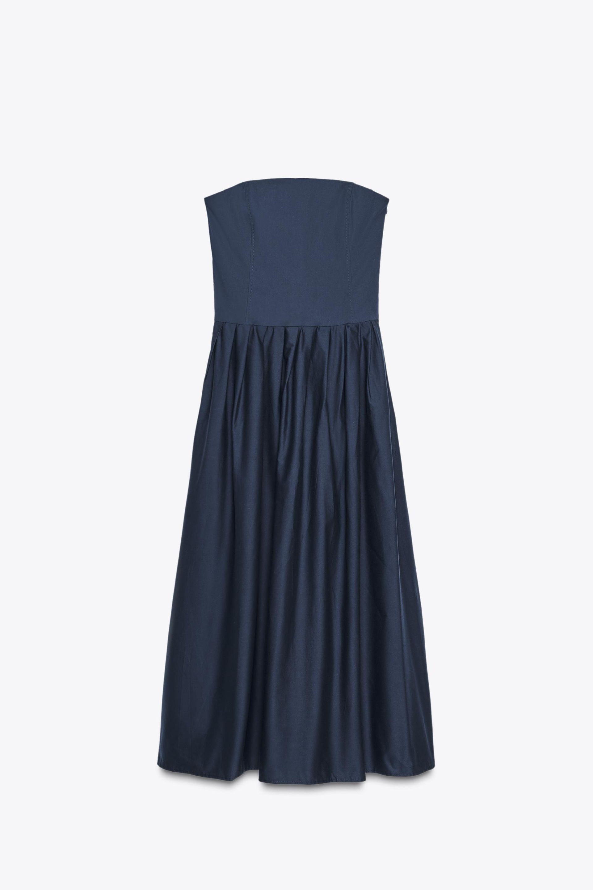 Strapless Poplin Dress
